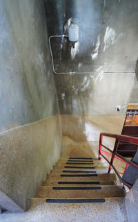 Elevated view of empty road