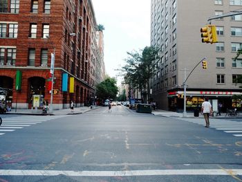 Cars on city street