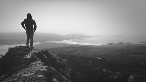 Woman standing on landscape