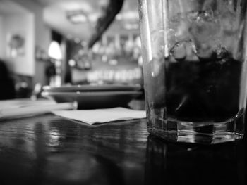 Close-up of drink on table