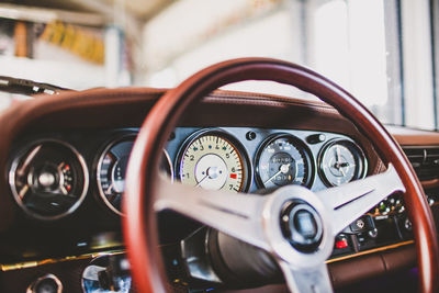 Close-up of vintage car
