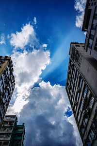 Low angle view of buildings against sky