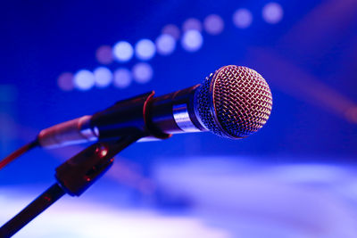 Close-up of microphone