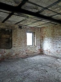 Interior of abandoned building