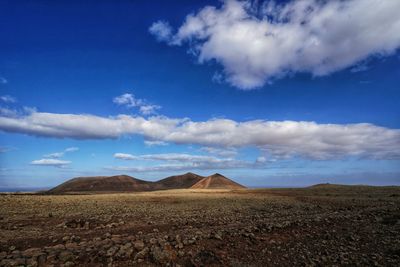 Scenic view of desert against sky