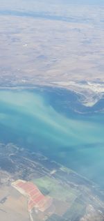 High angle view of sea against sky