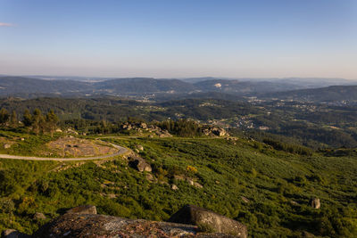 High angle view of landscape against sky