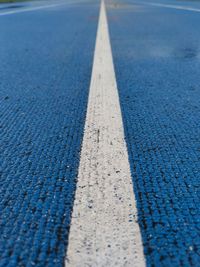 High angle view of zebra crossing on road