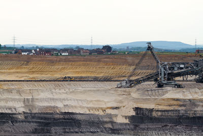 Construction site against clear sky