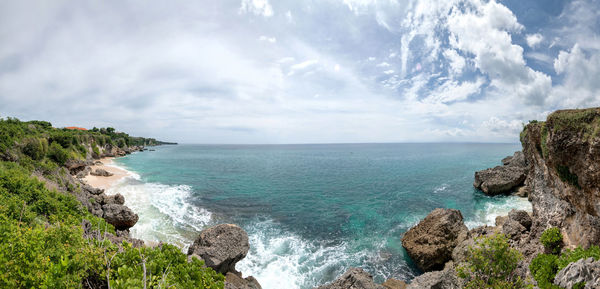 Panoramic view of sea against sky