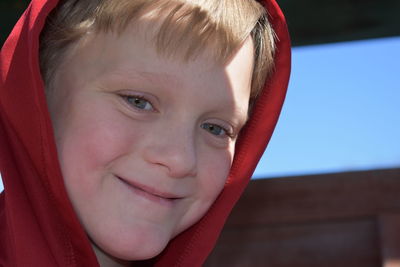 Close-up portrait of cute boy