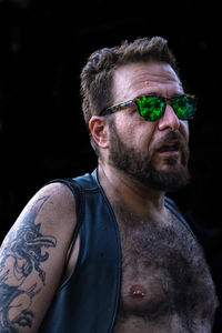 Portrait of man wearing sunglasses