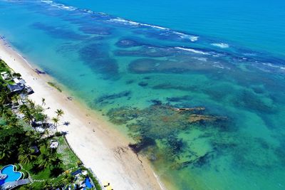 High angle view of sea