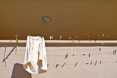 Clothes drying on clothesline