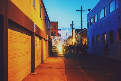 Narrow alley in city