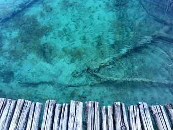 Close-up high angle view of water