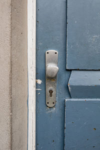 Close-up of closed door