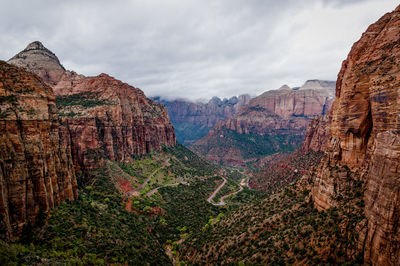 View of mountain range against the sky