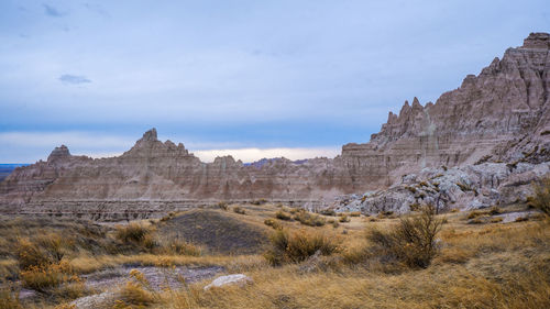 Badlands national park, south dakota - in the winter