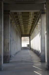 Empty corridor of building