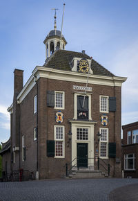 Low angle view of building against sky