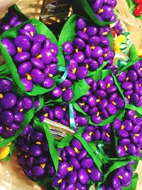 High angle view of fruits for sale in market