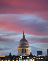 View of building against sky during sunset