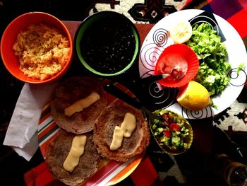 Close-up of food served in plate