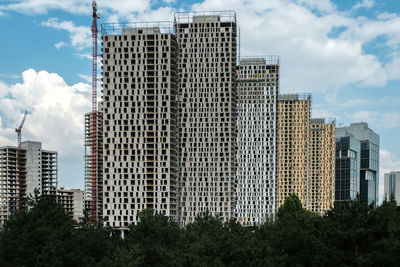 Low angle view of buildings against sky