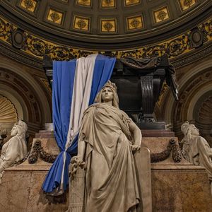 Low angle view of statue