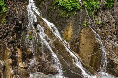 Scenic view of waterfall