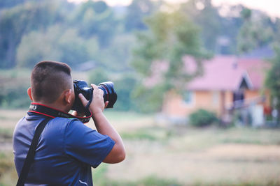 Man photographing