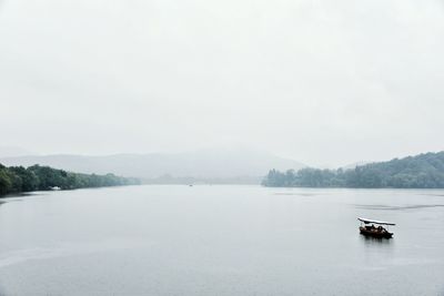 Boats in calm sea