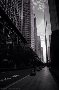 City street against sky