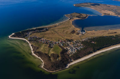 Aerial view of river amidst landscape