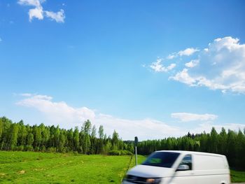 Scenic view of land against sky