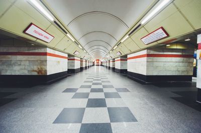 Empty subway station