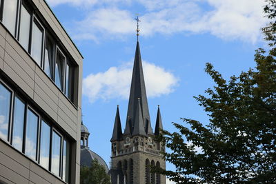 Low angle view of church against sky