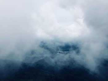 Aerial view of sea against sky