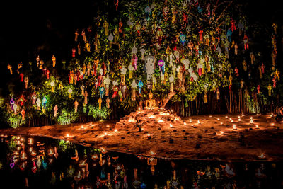 Group of people in cave