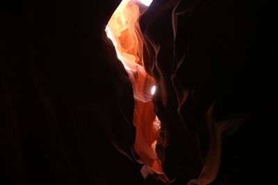 Low angle view of antelope canyon