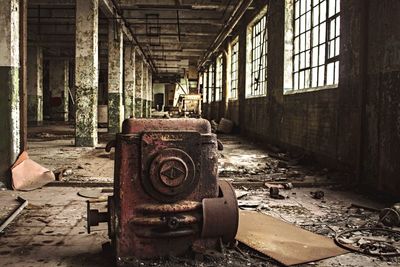 Interior of abandoned building