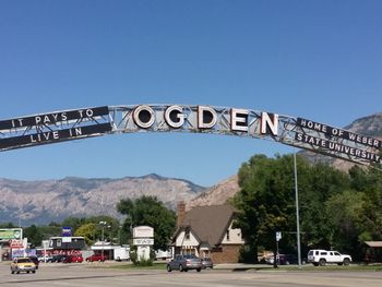 View of bridge against clear sky