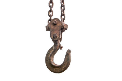 Close-up of rusty chain