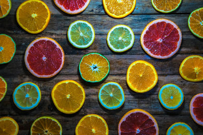 Full frame shot of multi colored fruits