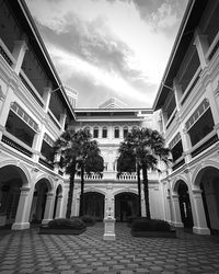 Low angle view of historical building against sky