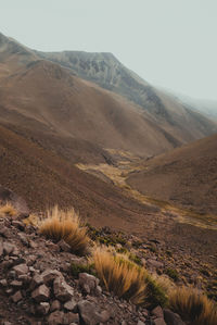 Road through the mountains and clouds