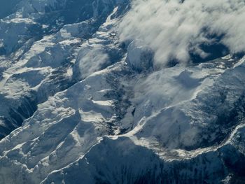 Scenic view of snowcapped mountains