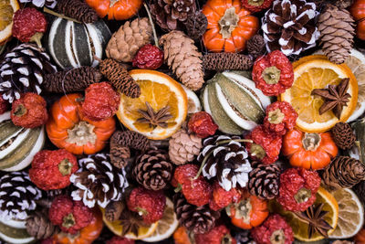 Full frame shot of fruits