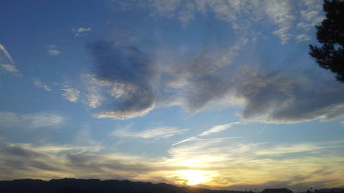 Scenic view of landscape against sky during sunset